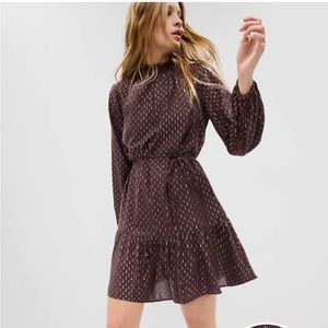 GAP Brown Metallic Large Tall Dress